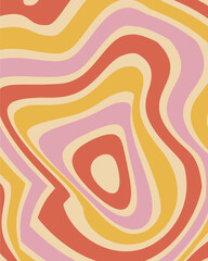 Abstract groovy background in trendy retro style. Vector illustration.