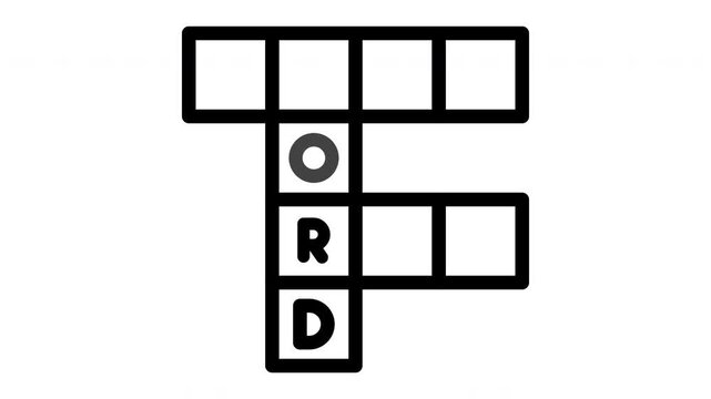 scrabble minimalist line animation