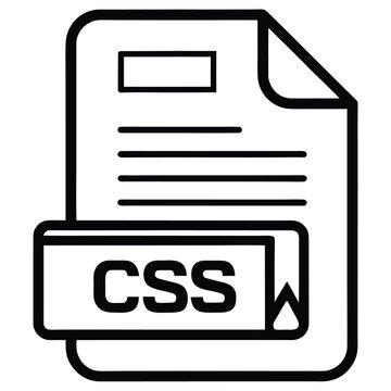 Vector art of icon representing a css file for web development