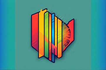 Naklejka premium Título: ia generated. grunge striped background. colorful grunge background. grunge striped background with stripes