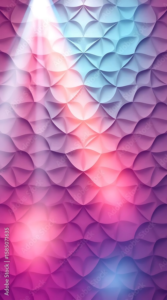 Poster intricate patterned background with vibrant color gradients and soft light