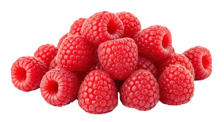 Isolated Pile of raspberries