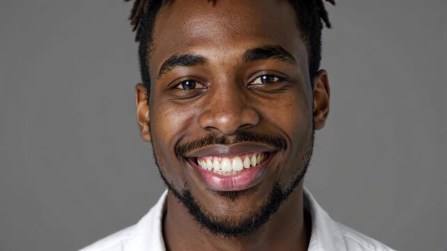 smiling man with dreadlocks and white shirt on smiling