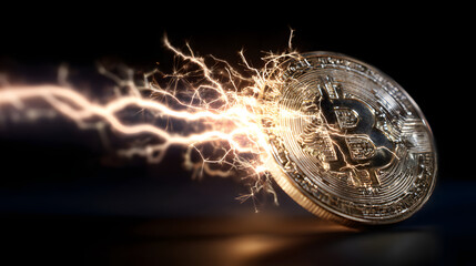 Bitcoin and Lightning: A Powerful Image Representing Cryptocurrency's Electrifying Potential