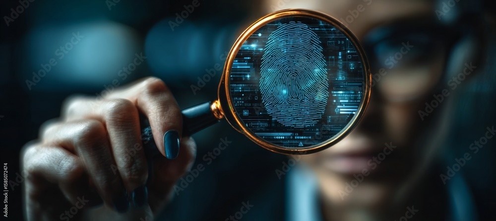 Poster advanced identification system digital fingerprints with enhanced magnification technology.