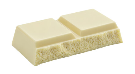 Isolated Piece of White Chocolate