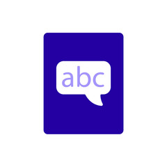 Icon a grammar, isolated against a clean background.
