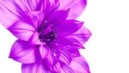 Obraz premium Intricate purple petals, vibrant color, isolated on white, nature, beautiful