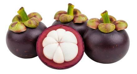 Isolated Mangosteens