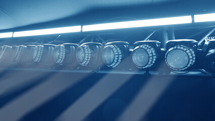Dynamic Concert Stage Lighting with Colorful Spotlights