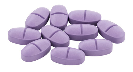 Isolated Purple Pills
