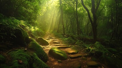 Lush jungle path