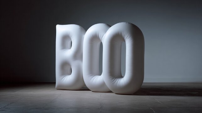 Halloween  inflatable decoration
Ethereal inflatable ghostly letters spell BOO, conjuring Halloween's spectral whimsy and Dia de los Muertos' mysterious echoes