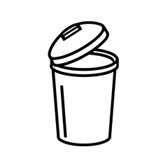 Open-top tank for garbage and waste collection, recycling and refuse disposal services