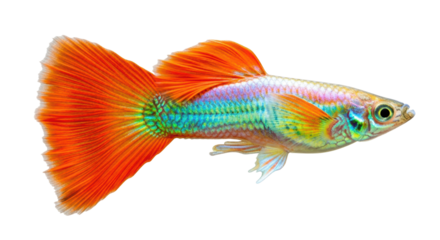 Isolated Guppy Fish