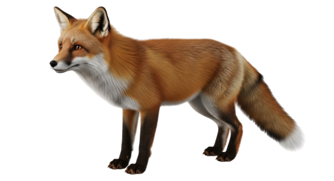 Isolated Red Fox Standing