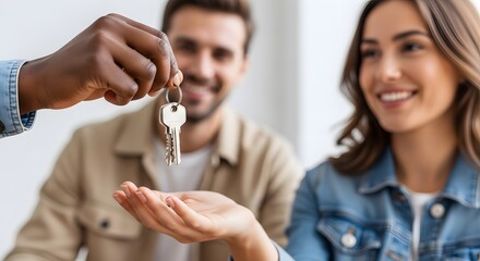 Key Exchange Symbolism: Handing Over Access in a Personal or Real Estate Context