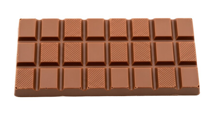 Isolated milk chocolate bar