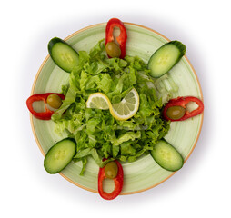 Green Healthy Salad Plate

