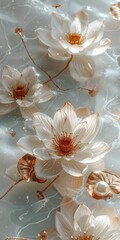 White Flowers in Water