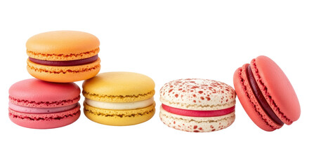 Isolated Assorted Macarons