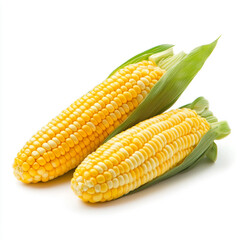 sweetcorn isolated on white background