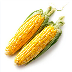 sweetcorn isolated on white background