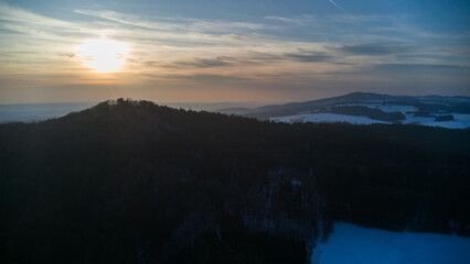 Ruins of Kumburk Castle and the Czech landscape