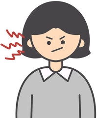 Angry Annoyed Person Character Expression Illustration