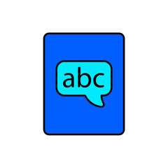 Icon a grammar, isolated against a clean background.
