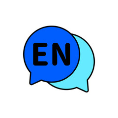 Icon a english, isolated against a clean background.
