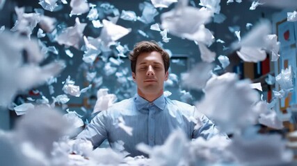 Frantic moments of creativity in a chaotic workspace