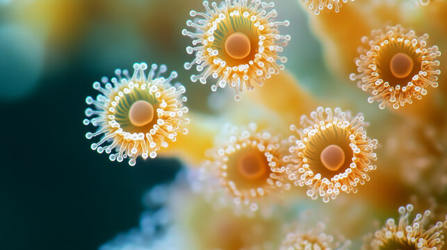 Penicillium spreads widely through spore formation, thriving in damp and decaying environments