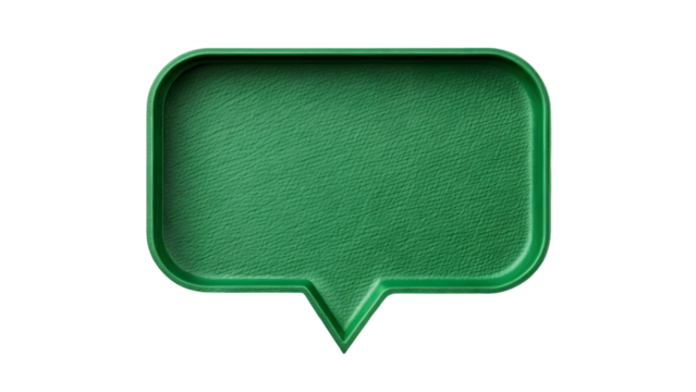 green speech bubble with a crumpled paper texture on a white background isolated on white background 36956439 1