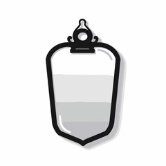 Obraz premium Gradient liquid level in transparent container – flat icon resembling fluid gauge or paint level indicator for industrial or construction use