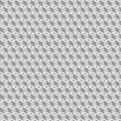 Naklejka premium Abstract gray metallic geometric grid pattern seamless tile