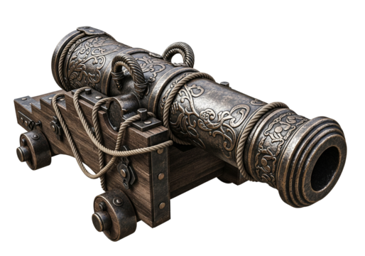 canon isolé sur un fond blanc