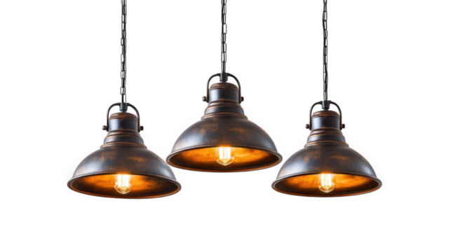 ceiling light fixture on transparent background