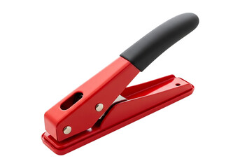 Fototapeta premium Crafting Precision A Red Punch Tool with AIzaSyBGPzodHfUhQHaAj0vJuMpOMljrvDttRHM for Accurate Holes and Clean Finishes, Essential Crafting Accessory