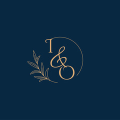 IO Initial Wedding Monogram Logo with Minimalistic Style