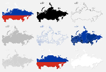 Collection of Russia Map Europe Country