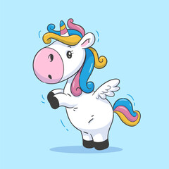 Cute Unicorn Illustration
