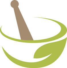 Mortar and Pestle Health Herbal Design Template