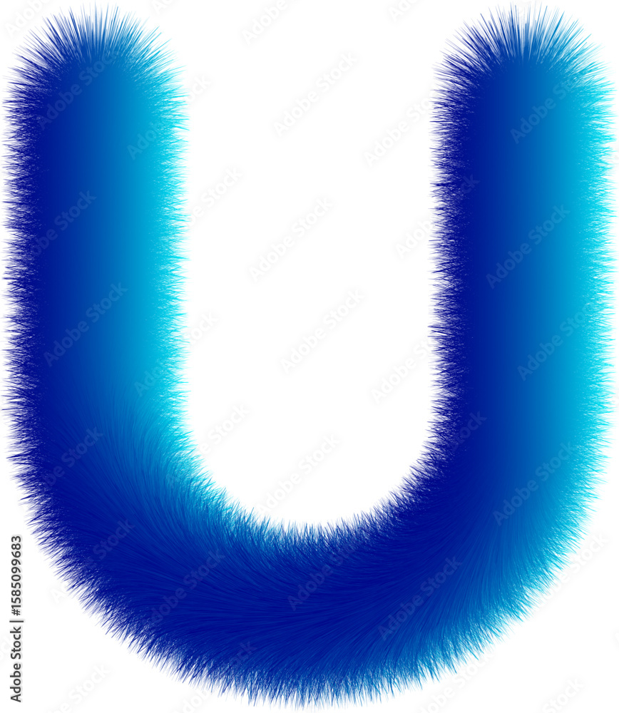 Poster blue abstract background with metallic 3d numerals and typographic design elements