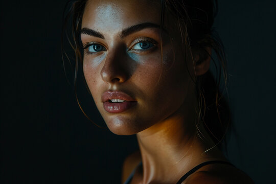 Concept of sports, fitness and competition generative AI modern technology