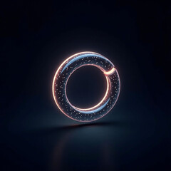 Stylized ring of glowing privacy keys representing blockchain authentication, floating in dark cyber space, minimal clean design, encryption-focused with modern glow effect, no living things