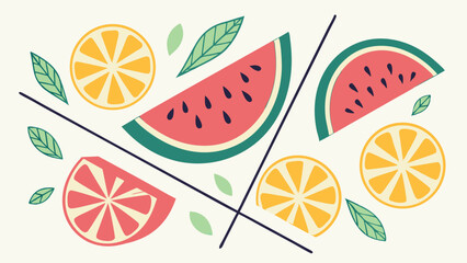 seamless pattern with fruits