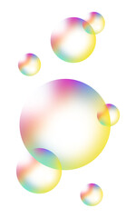 multicolored soap bubbles