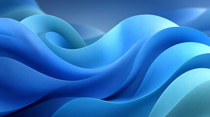 Obraz premium Blue tone background with swirling gradient curves and visible grain texture for modern clean layout