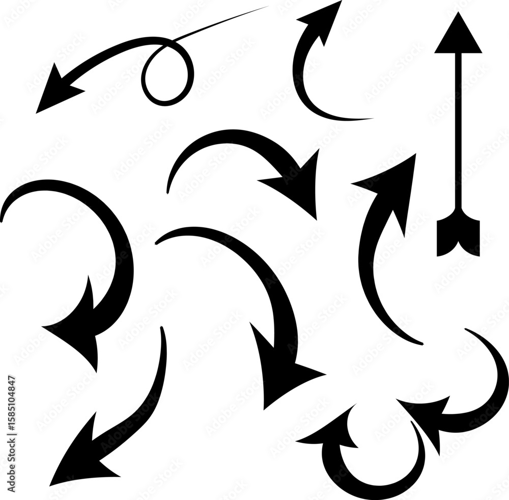 Poster a set of vector arrow icons and design elements